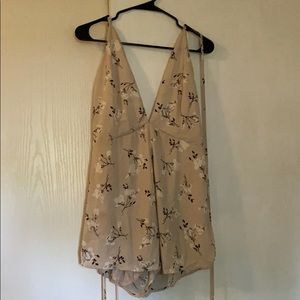 Floral jumpsuit with tags